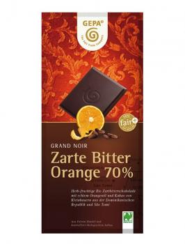 Grand Noir Zarte Bitterschokolade Orange 70%